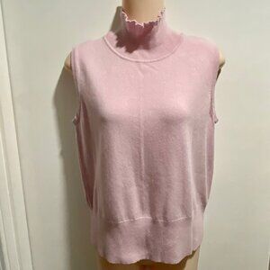 St. John Marie Gray Cashmere Barbiecore Luxury Office Minimal Turtleneck S…